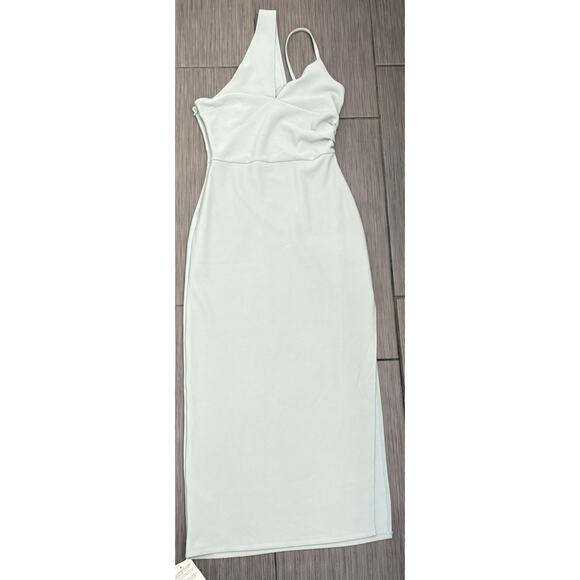 Abercrombie & Fitch Women’s Mint Green Asymmetrical Long Dress Size Small NWT - Picture 1 of 7